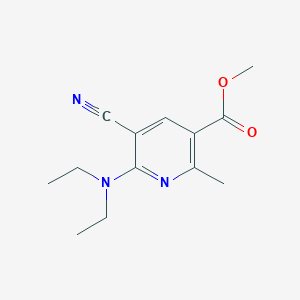molecular formula C13H17N3O2 B3123366 Methyl 5-cyano-6-(diethylamino)-2-methylnicotinate CAS No. 306979-82-8