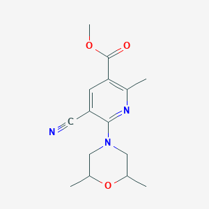 Methyl 5-cyano-6-(2,6-dimethylmorpholino)-2-methylnicotinate