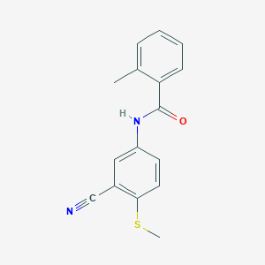N-(3-Cyano-4-(methylsulfanyl)phenyl)-2-methylbenzenecarboxamide