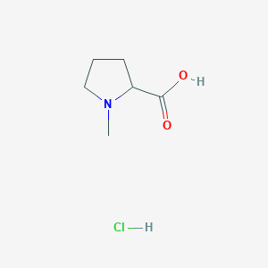 molecular formula C6H12ClNO2 B3123415 1-Methylpyrrolidine-2-carboxylic acid hydrochloride CAS No. 30727-22-1