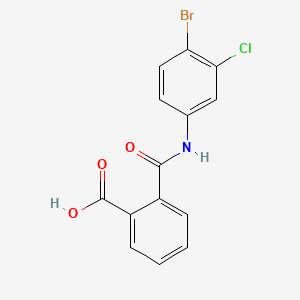 molecular formula C14H9BrClNO3 B3123427 2-[(4-Bromo-3-chloroanilino)carbonyl]benzoic acid CAS No. 307340-10-9