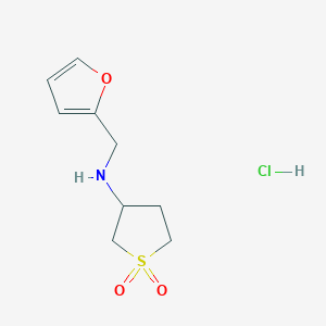molecular formula C9H14ClNO3S B3123436 N-(1,1-二氧化四氢噻吩-3-基)-N-(2-呋喃基甲基)胺盐酸盐 CAS No. 307519-75-1
