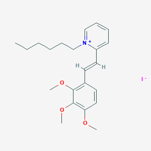 1-Hexyl-2-(2,3,4-trimethoxystyryl)pyridin-1-ium iodide