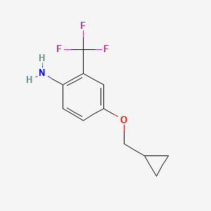 molecular formula C11H12F3NO B3123484 4-Cyclopropylmethoxy-2-trifluoromethylaniline CAS No. 307989-53-3