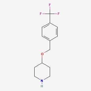 molecular formula C13H16F3NO B3123513 4-(4-Trifluoromethylbenzyloxy)piperidine CAS No. 308386-14-3