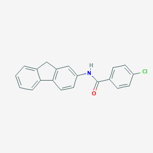 molecular formula C20H14ClNO B312353 4-chloro-N-(9H-fluoren-2-yl)benzamide 