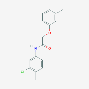 molecular formula C16H16ClNO2 B312356 N-(3-chloro-4-methylphenyl)-2-(3-methylphenoxy)acetamide 