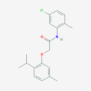 molecular formula C19H22ClNO2 B312358 N-(5-chloro-2-methylphenyl)-2-(2-isopropyl-5-methylphenoxy)acetamide 