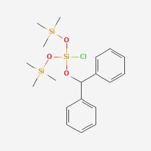 molecular formula C19H29ClO3Si3 B3123598 二苯甲氧基双(三甲基甲硅氧基)氯硅烷 CAS No. 309963-45-9