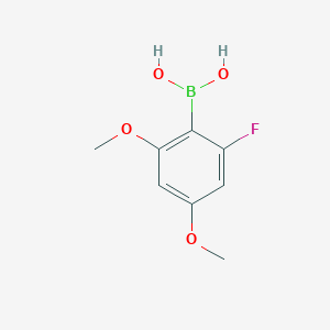 molecular formula C8H10BFO4 B3123612 (2-氟-4,6-二甲氧基苯基)硼酸 CAS No. 309977-93-3