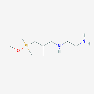 molecular formula C9H24N2OSi B3123620 N-(2-氨基乙基)-3-氨基异丁基二甲基甲氧基硅烷 CAS No. 31024-49-4