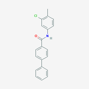 molecular formula C20H16ClNO B312363 N-(3-chloro-4-methylphenyl)biphenyl-4-carboxamide 