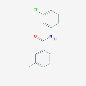 molecular formula C15H14ClNO B312369 N-(3-chlorophenyl)-3,4-dimethylbenzamide 