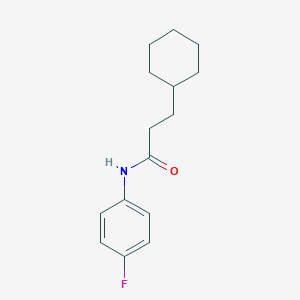 molecular formula C15H20FNO B312371 3-cyclohexyl-N-(4-fluorophenyl)propanamide 