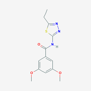 molecular formula C13H15N3O3S B312380 N-(5-ethyl-1,3,4-thiadiazol-2-yl)-3,5-dimethoxybenzamide 