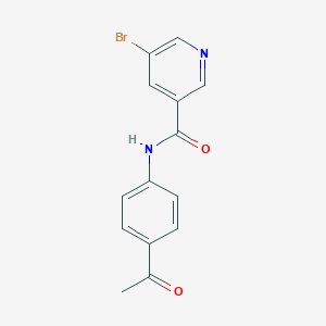 molecular formula C14H11BrN2O2 B312381 N-(4-acetylphenyl)-5-bromonicotinamide 
