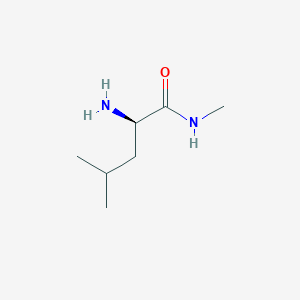 molecular formula C7H16N2O B3123835 (R)-2-Amino-N-methyl-4-methylpentanamide CAS No. 312968-66-4
