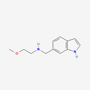 molecular formula C12H16N2O B3123850 N-(1H-indol-6-ylmethyl)-2-methoxyethanamine CAS No. 312973-74-3