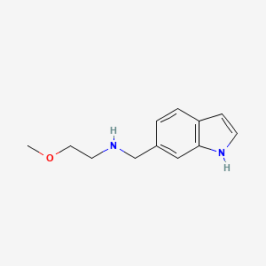 molecular formula C12H16N2O B3123850 N-(1H-吲哚-6-基甲基)-2-甲氧基乙胺 CAS No. 312973-74-3