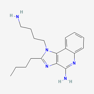 molecular formula C18H25N5 B3123878 1-(4-Aminobutyl)-2-butyl-1H-imidazo[4,5-c]quinolin-4-amine CAS No. 313350-31-1
