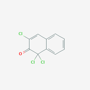 molecular formula C10H5Cl3O B3123881 1,1,3-三氯萘-2(1H)-酮 CAS No. 31337-01-6
