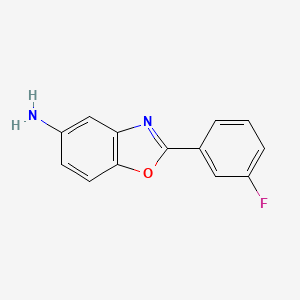 molecular formula C13H9FN2O B3123899 2-(3-Fluorophenyl)-1,3-benzoxazol-5-amine CAS No. 313527-41-2