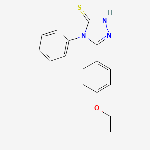 molecular formula C16H15N3OS B3123939 5-(4-Ethoxyphenyl)-4-phenyl-4H-1,2,4-triazole-3-thiol CAS No. 313699-38-6