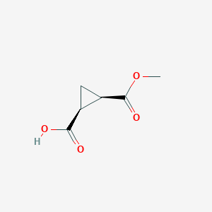 molecular formula C6H8O4 B3123965 (1S,2R)-2-(甲氧羰基)环丙烷羧酸 CAS No. 31420-47-0