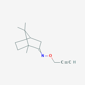 molecular formula C13H19NO B3123971 (2Z)-1,7,7-trimethyl-N-(prop-2-yn-1-yloxy)bicyclo[2.2.1]heptan-2-imine CAS No. 314238-36-3