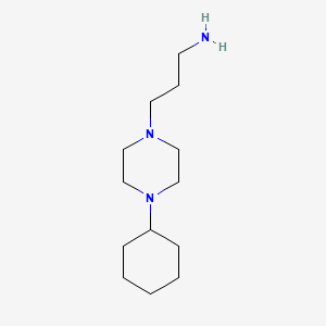 molecular formula C13H27N3 B3123981 [3-(4-Cyclohexylpiperazin-1-yl)propyl]amine CAS No. 314241-29-7