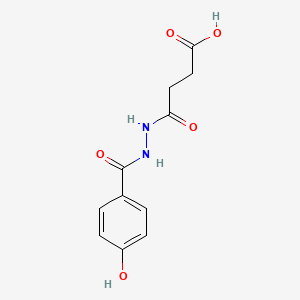 molecular formula C11H12N2O5 B3123983 4-[2-(4-Hydroxybenzoyl)hydrazino]-4-oxobutanoic acid CAS No. 314279-21-5