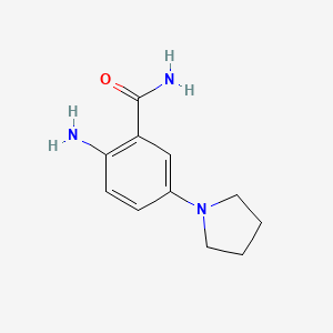 B3124048 Benzamide, 2-amino-5-(1-pyrrolidinyl)- CAS No. 314768-96-2