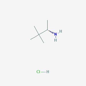 molecular formula C6H16ClN B3124063 (S)-3,3-Dimethylbutan-2-amine hydrochloride CAS No. 31519-55-8