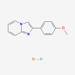 molecular formula C14H13BrN2O B3124113 2-(4-Methoxyphenyl)imidazo[1,2-a]pyridine hydrobromide CAS No. 31563-00-5