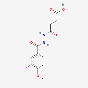 molecular formula C12H13IN2O5 B3124117 4-[2-(3-Iodo-4-methoxybenzoyl)hydrazino]-4-oxobutanoic acid CAS No. 315671-23-9