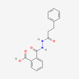 molecular formula C17H16N2O4 B3124123 2-{[2-(3-Phenylpropanoyl)hydrazino]carbonyl}benzoic acid CAS No. 315671-27-3