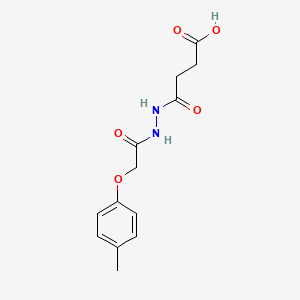 molecular formula C13H16N2O5 B3124127 4-{2-[(4-Methylphenoxy)acetyl]hydrazino}-4-oxobutanoic acid CAS No. 315672-82-3