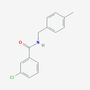 molecular formula C15H14ClNO B312417 3-chloro-N-(4-methylbenzyl)benzamide 