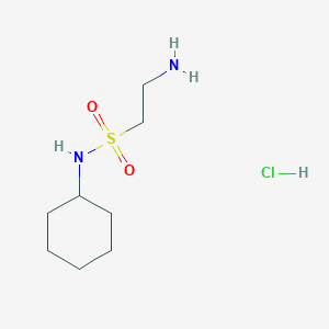 molecular formula C8H19ClN2O2S B3124181 2-amino-N-cyclohexylethane-1-sulfonamide hydrochloride CAS No. 31644-51-6