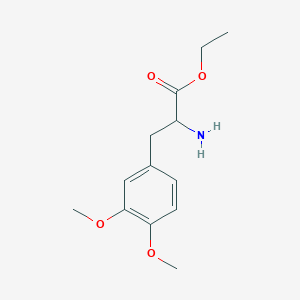 molecular formula C13H20ClNO4 B3124189 Ethyl 2-amino-3-(3,4-dimethoxyphenyl)propanoate CAS No. 3165-58-0