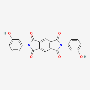 molecular formula C22H12N2O6 B3124190 2,6-Bis(3-hydroxyphenyl)pyrrolo[3,4-f]isoindole-1,3,5,7(2H,6H)-tetrone CAS No. 31663-69-1