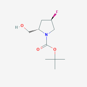 molecular formula C10H18FNO3 B3124233 (2S,4R)-Tert-butyl 4-fluoro-2-(hydroxymethyl)pyrrolidine-1-carboxylate CAS No. 317356-90-4