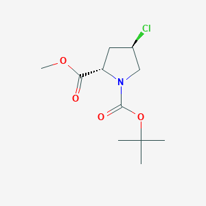 molecular formula C11H18ClNO4 B3124234 (2S,4R)-4-Chloro-pyrrolidine-1,2-dicarboxylic acid 1-tert-butyl ester 2-methyl ester CAS No. 317356-97-1