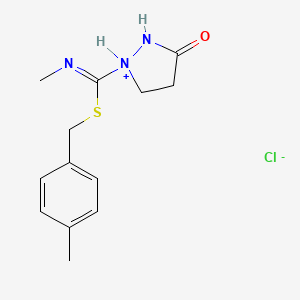 1-[[(4-methylbenzyl)sulfanyl](methylimino)methyl]-3-oxotetrahydro-1H-pyrazol-1-ium chloride