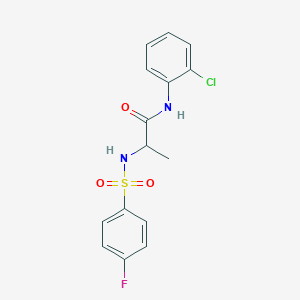 N-(2-chlorophenyl)-2-{[(4-fluorophenyl)sulfonyl]amino}propanamide