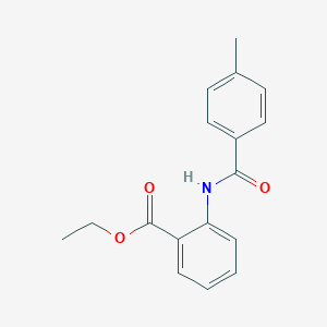 molecular formula C17H17NO3 B312429 Ethyl 2-[(4-methylbenzoyl)amino]benzoate 