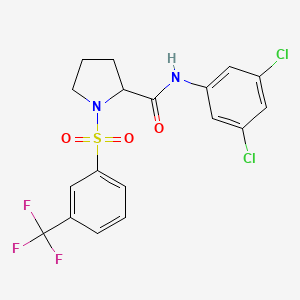 N-(3,5-dichlorophenyl)-1-{[3-(trifluoromethyl)phenyl]sulfonyl}-2-pyrrolidinecarboxamide