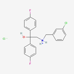 N-(3-chlorobenzyl)-2,2-bis(4-fluorophenyl)-2-hydroxy-1-ethanaminium chloride