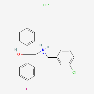 molecular formula C21H20Cl2FNO B3124301 N-(3-氯苄基)-2-(4-氟苯基)-2-羟基-2-苯基-1-乙铵氯化物 CAS No. 317822-09-6