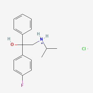 molecular formula C17H21ClFNO B3124305 N-[2-(4-fluorophenyl)-2-hydroxy-2-phenylethyl]-2-propanaminium chloride CAS No. 317822-11-0